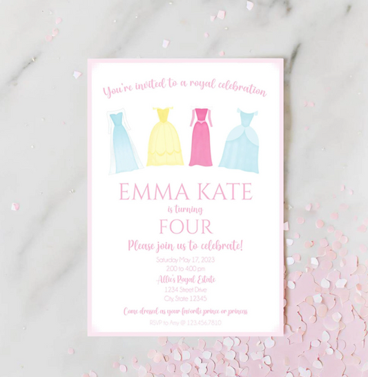 Princess Birthday Party Invitations